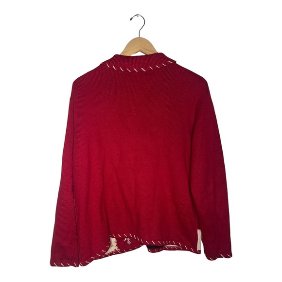 Vintage Knit Christmas Sweater Kitschy Tacky L - Picture 2 of 4